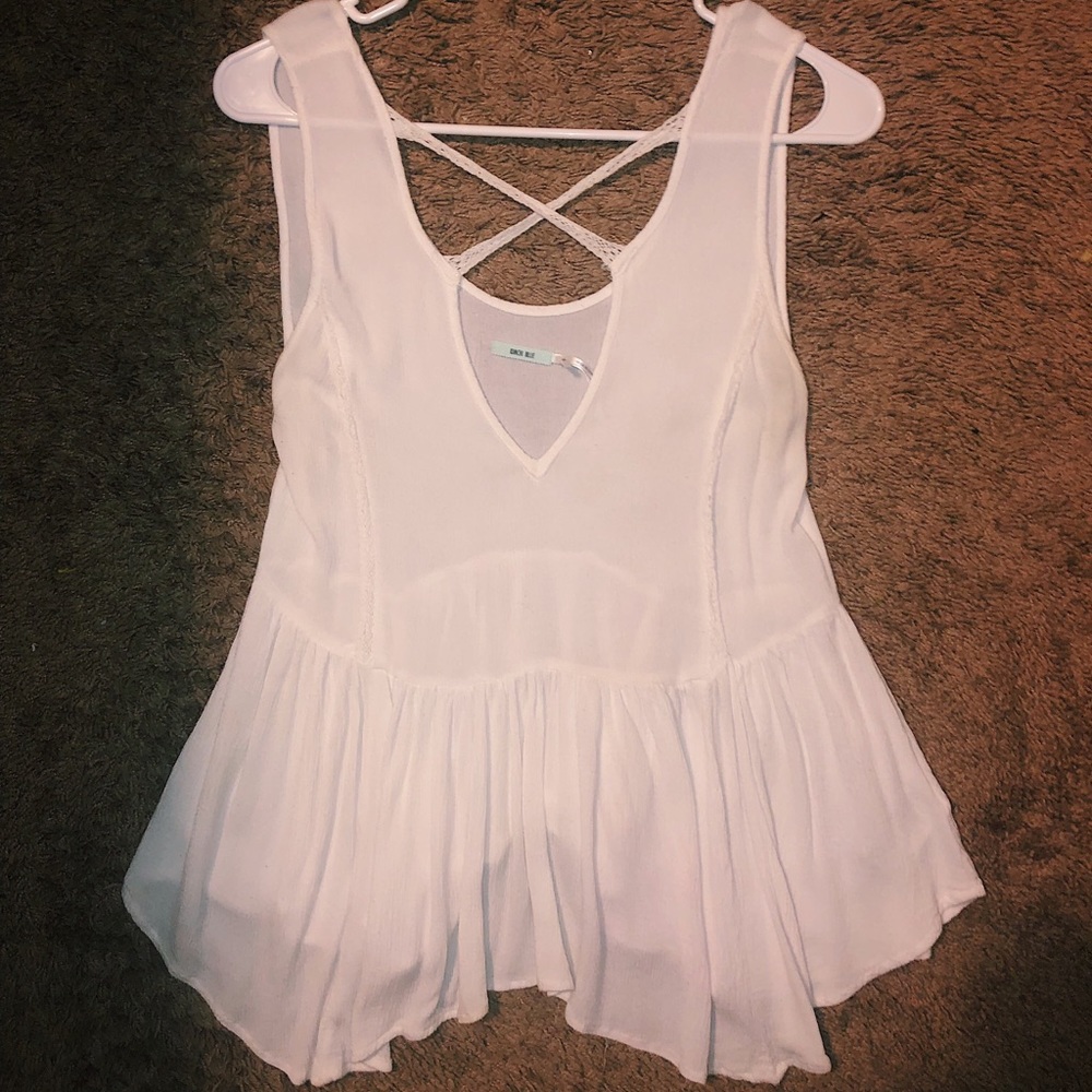 Kimchi Blue White Cross Tank